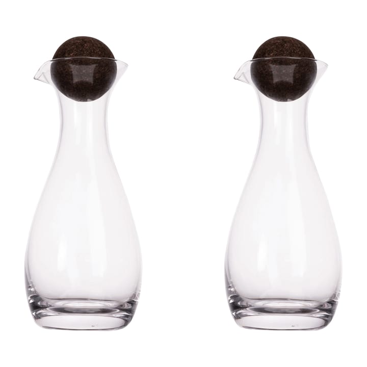 Nature oil/vineger bottle with cork stopper 2-pack 35cl, Clear-dark brown Sagaform