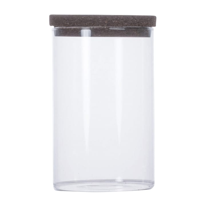 Nature storage jar with cork lid, Clear-dark brown Sagaform