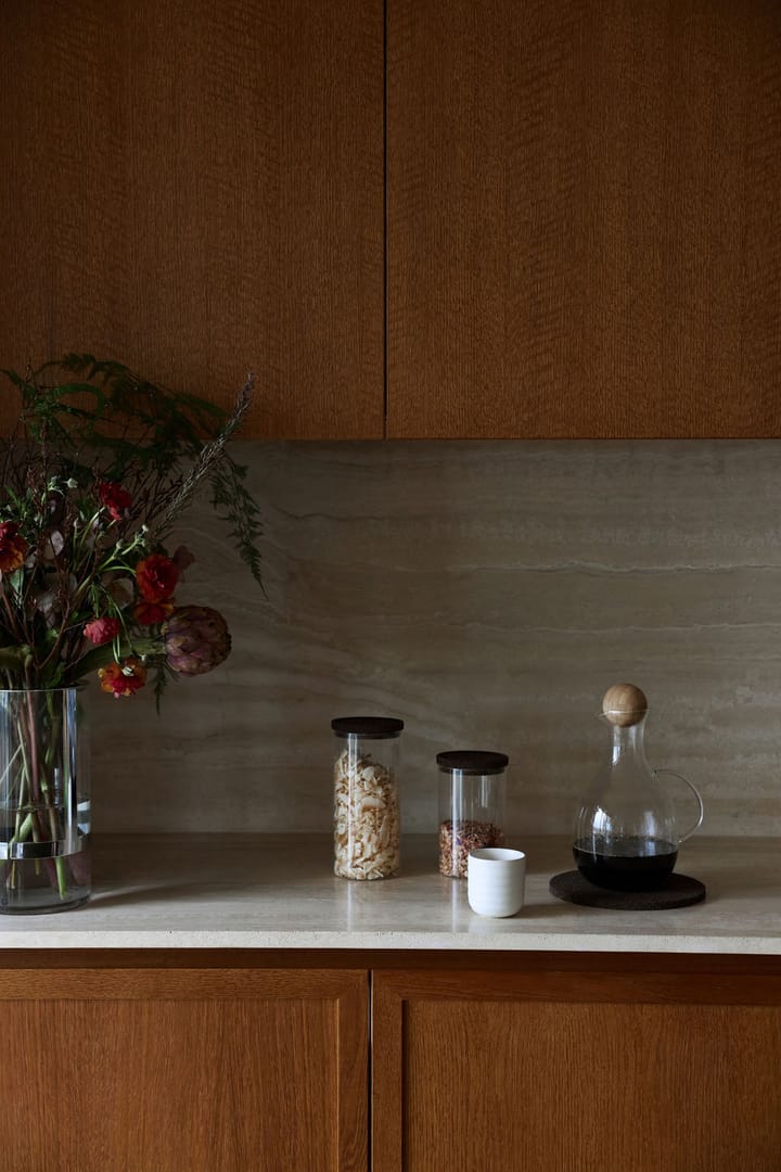 Nature storage jar with cork lid, Clear-dark brown Sagaform