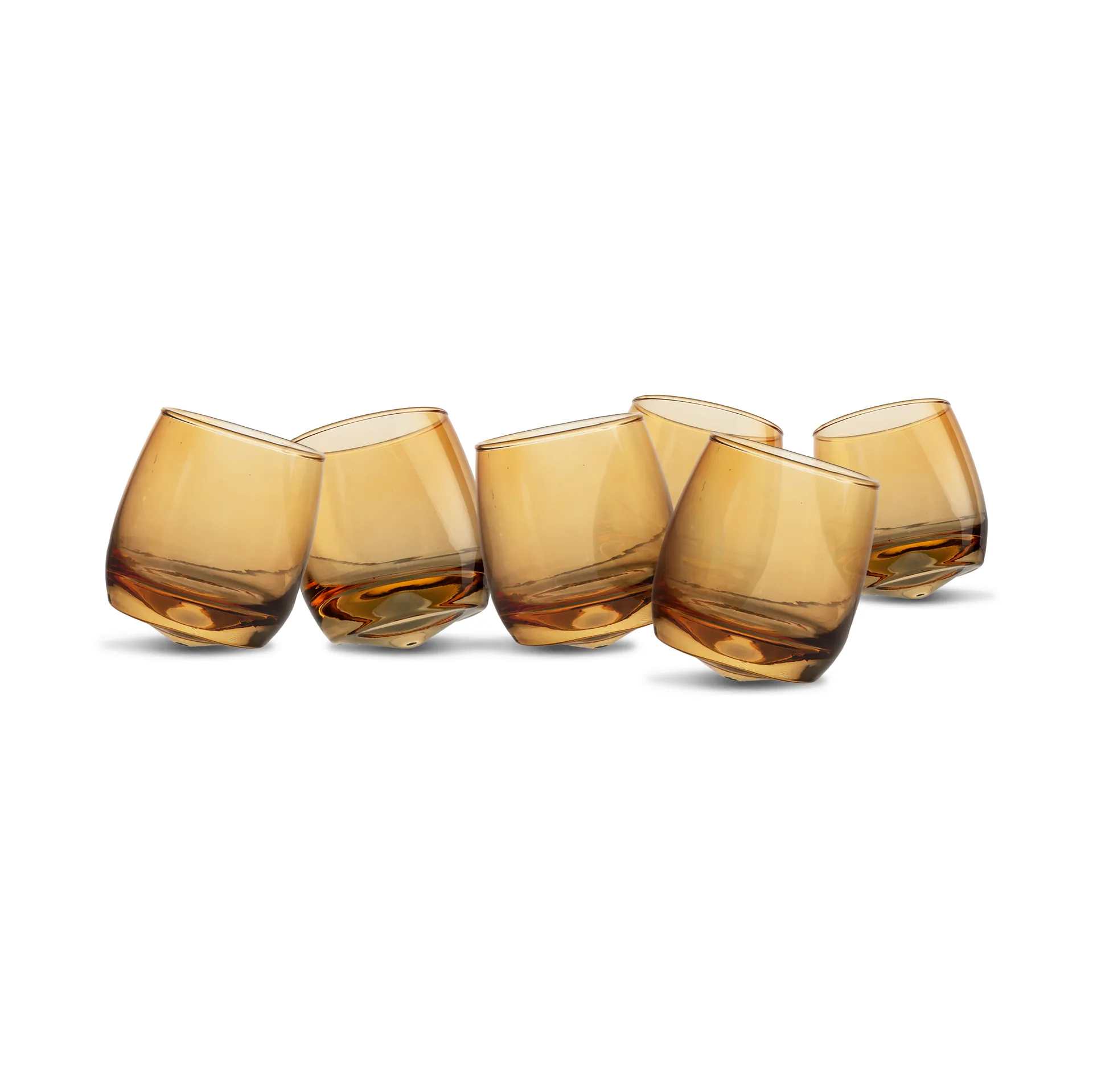 Sagaform tumblers with rounded bottom 30 cl 6-pack, Amber Sagaform