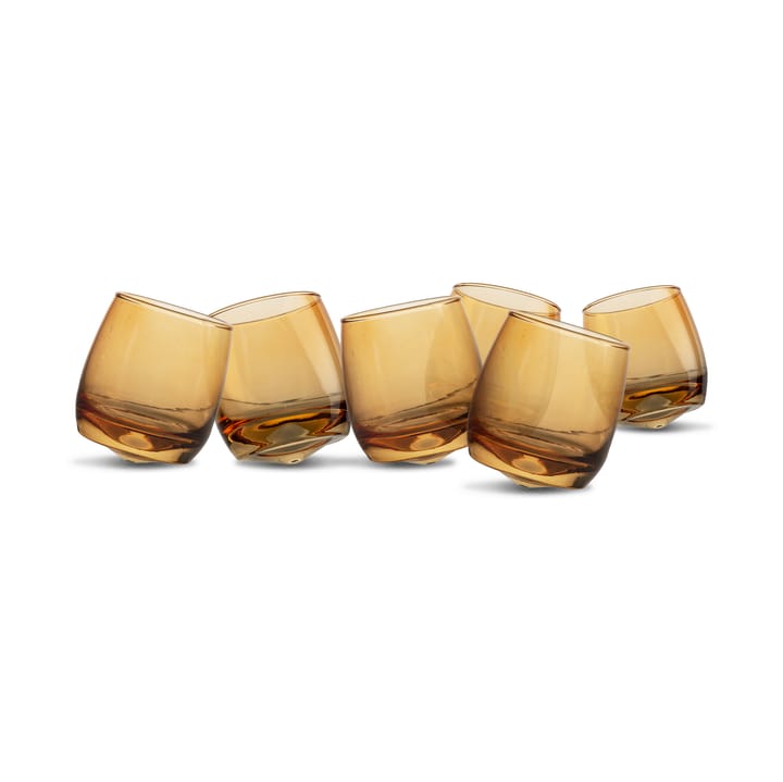 Sagaform tumblers with rounded bottom 30 cl 6-pack - Amber - Sagaform