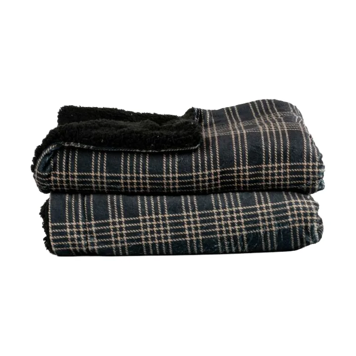 Square fleece blanket 130x170 cm - Black - Sagaform