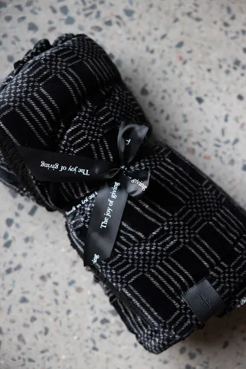 Square fleece blanket 130x170 cm - Black - Sagaform