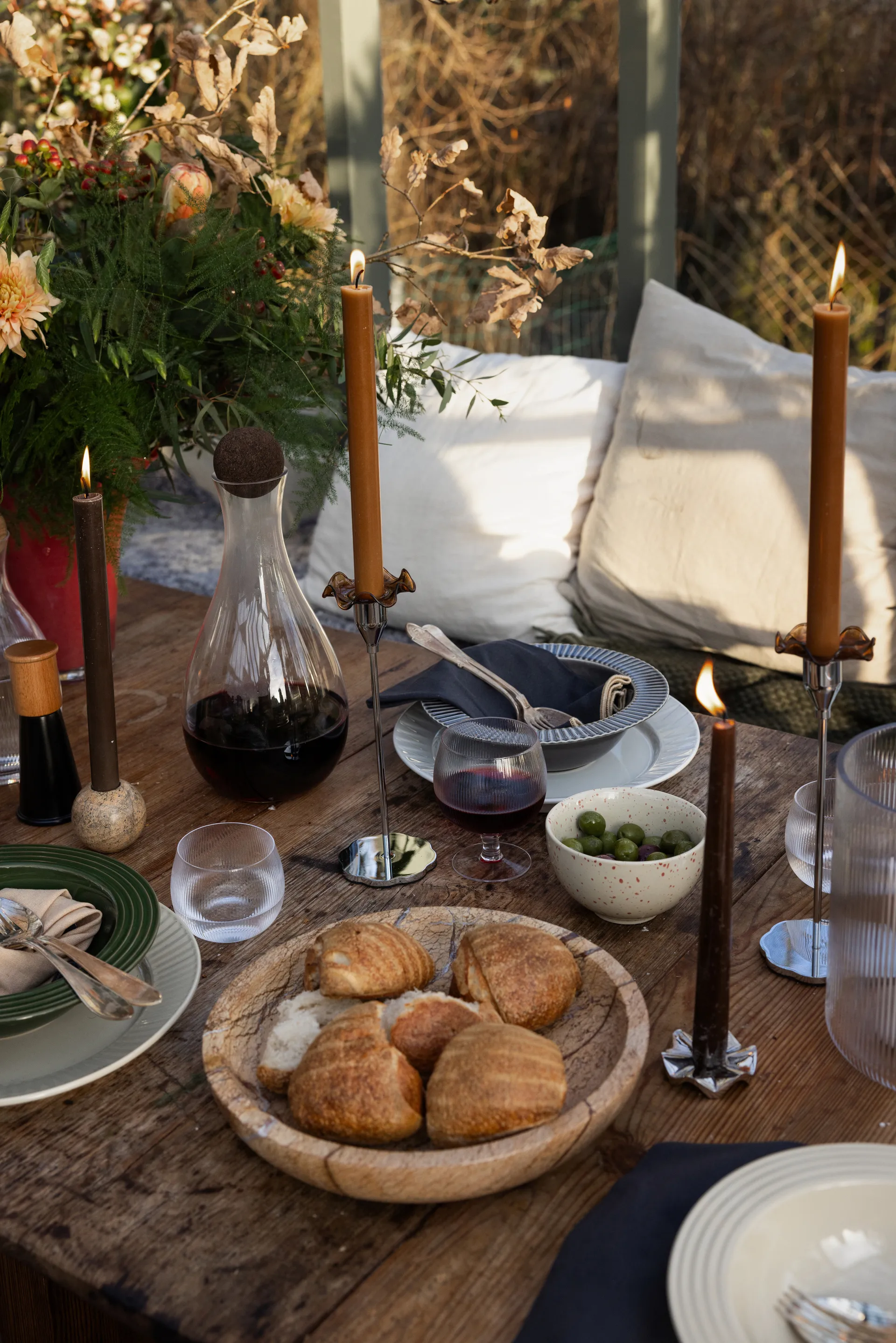 Stone bowl large Ø28 cm, Brown forest marble Sagaform