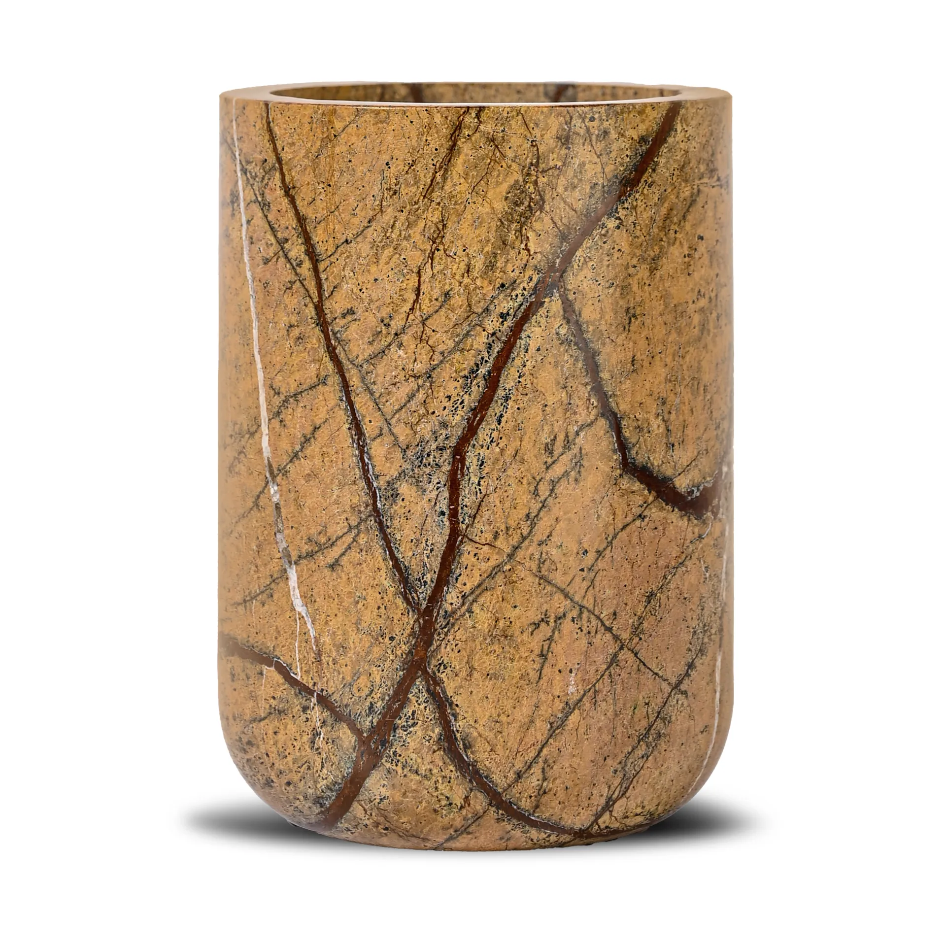 Stone wine cooler Ø12.5 cm, Brown forest marble Sagaform