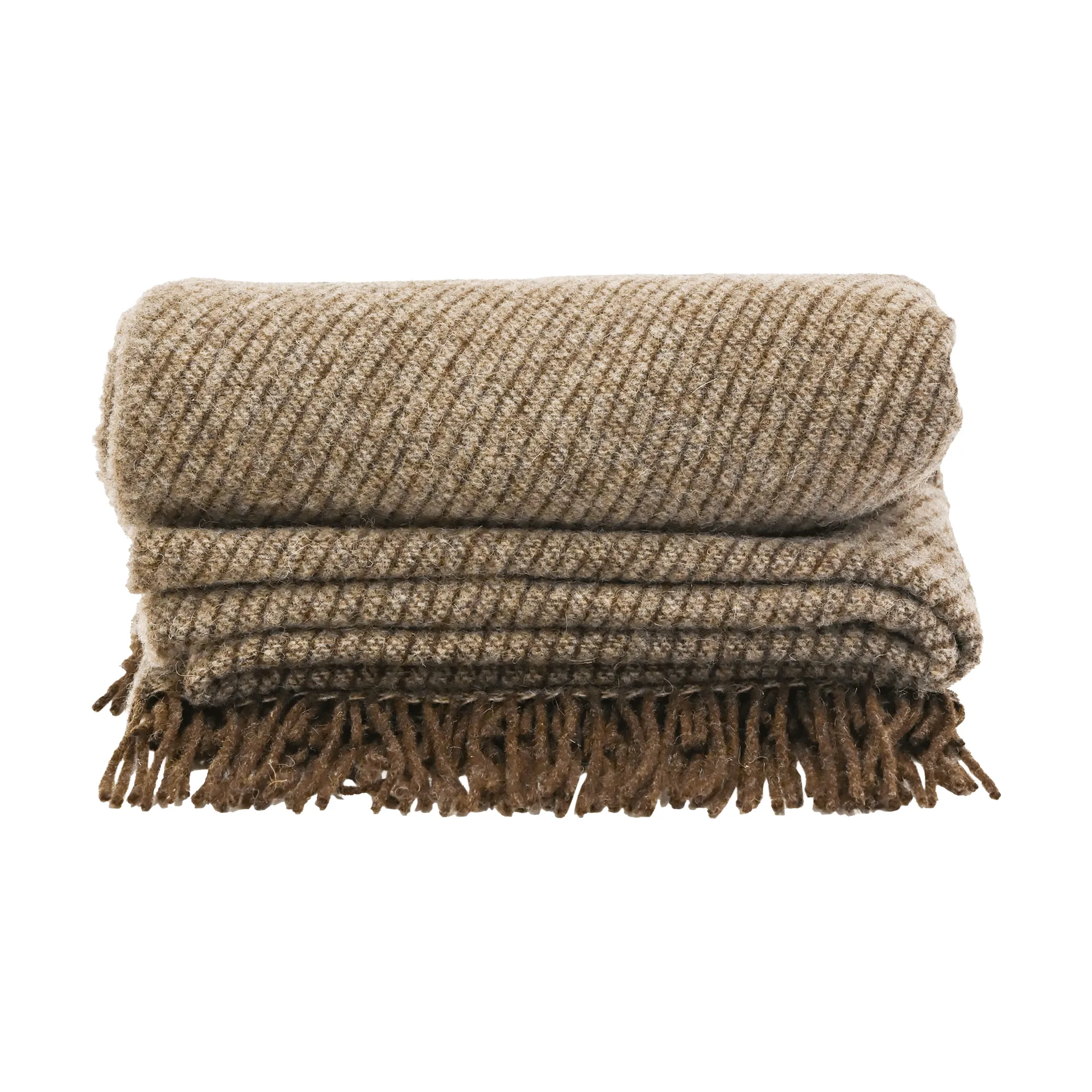 Ulli blanket 130x170 cm, Brown striped Sagaform