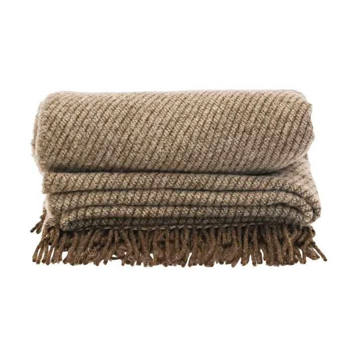 Ulli blanket 130x170 cm - Brown striped - Sagaform