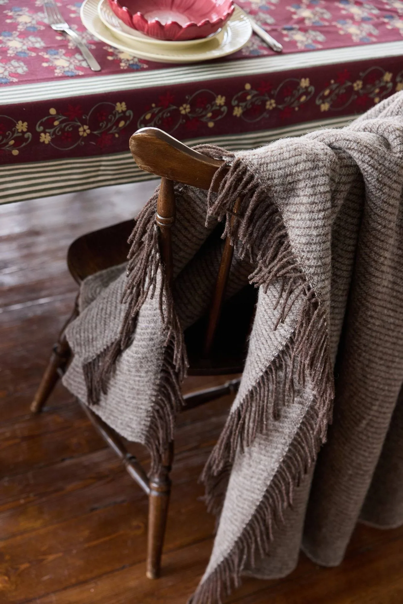 Ulli blanket 130x170 cm, Brown striped Sagaform