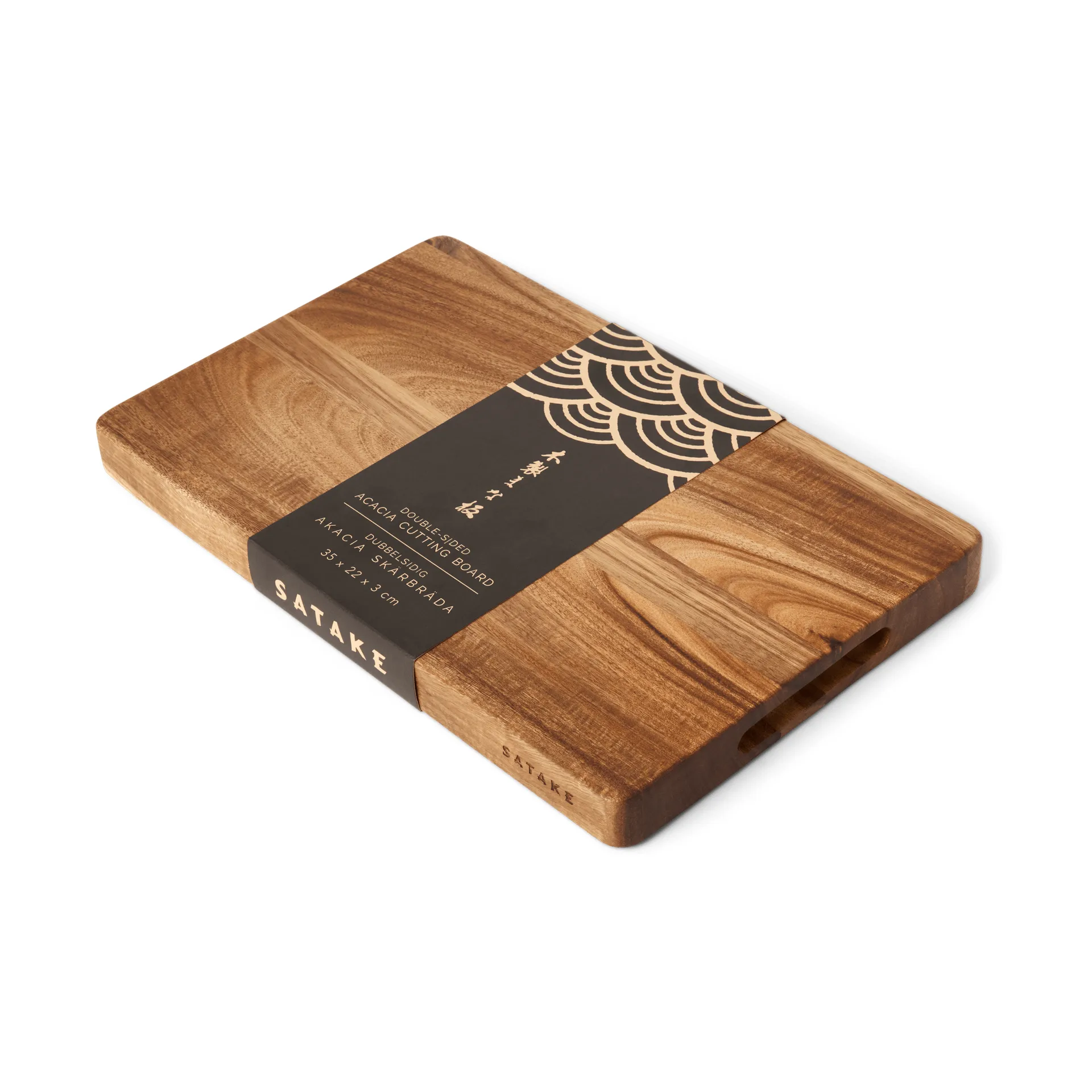 Satake cutting board, Acacia, oiled, 35x22x3 cm Satake