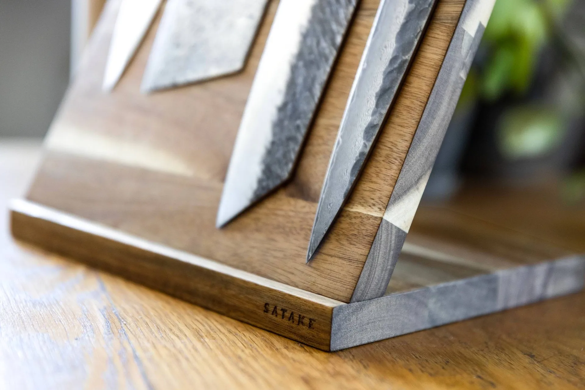 Satake knife block, Acacia, 19x25x24 cm Satake