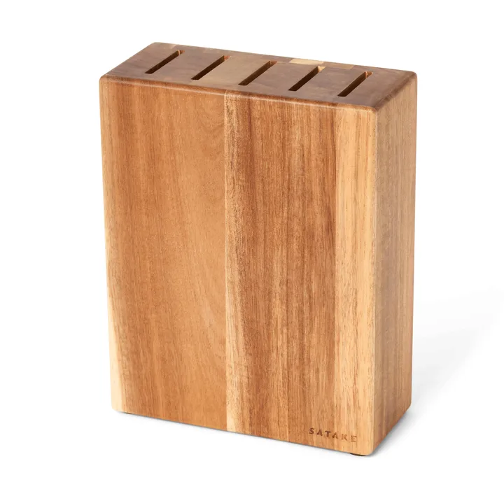 Satake knife block - Acacia, 5 knives, 22.8x18x8 cm - Satake