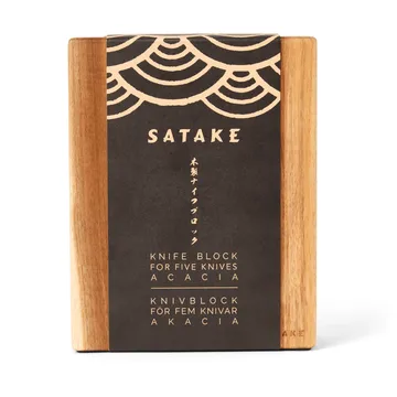 Satake knife block - Acacia, 5 knives, 22.8x18x8 cm - Satake