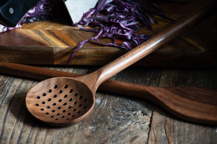Satake perforated ladle 33.5 cm, Walnut Satake