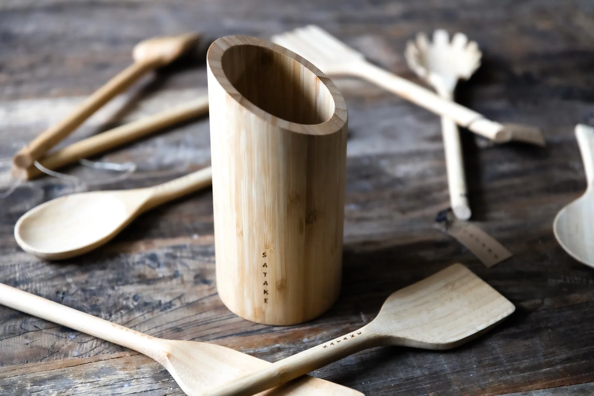 Satake utensil holder, Bamboo Satake