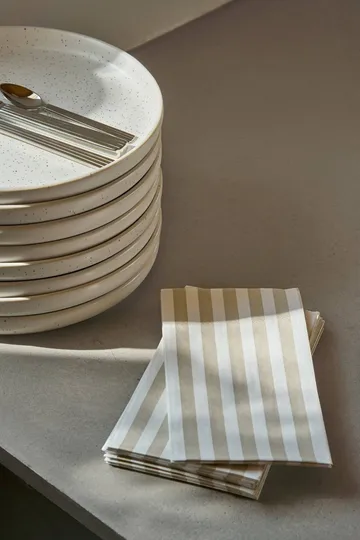 Bold Stripe paper napkin - White-beige, 15-pack, 33x40 cm - Scandi Essentials