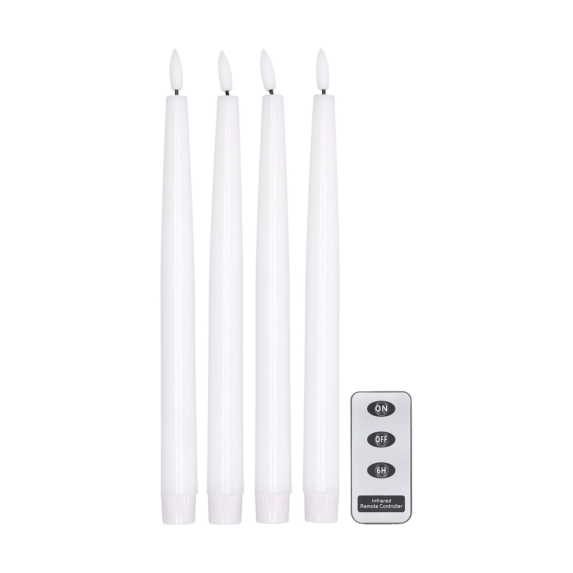 Bright LED-candle 28.5 cm 4-pack with remote control , White Scandi Essentials