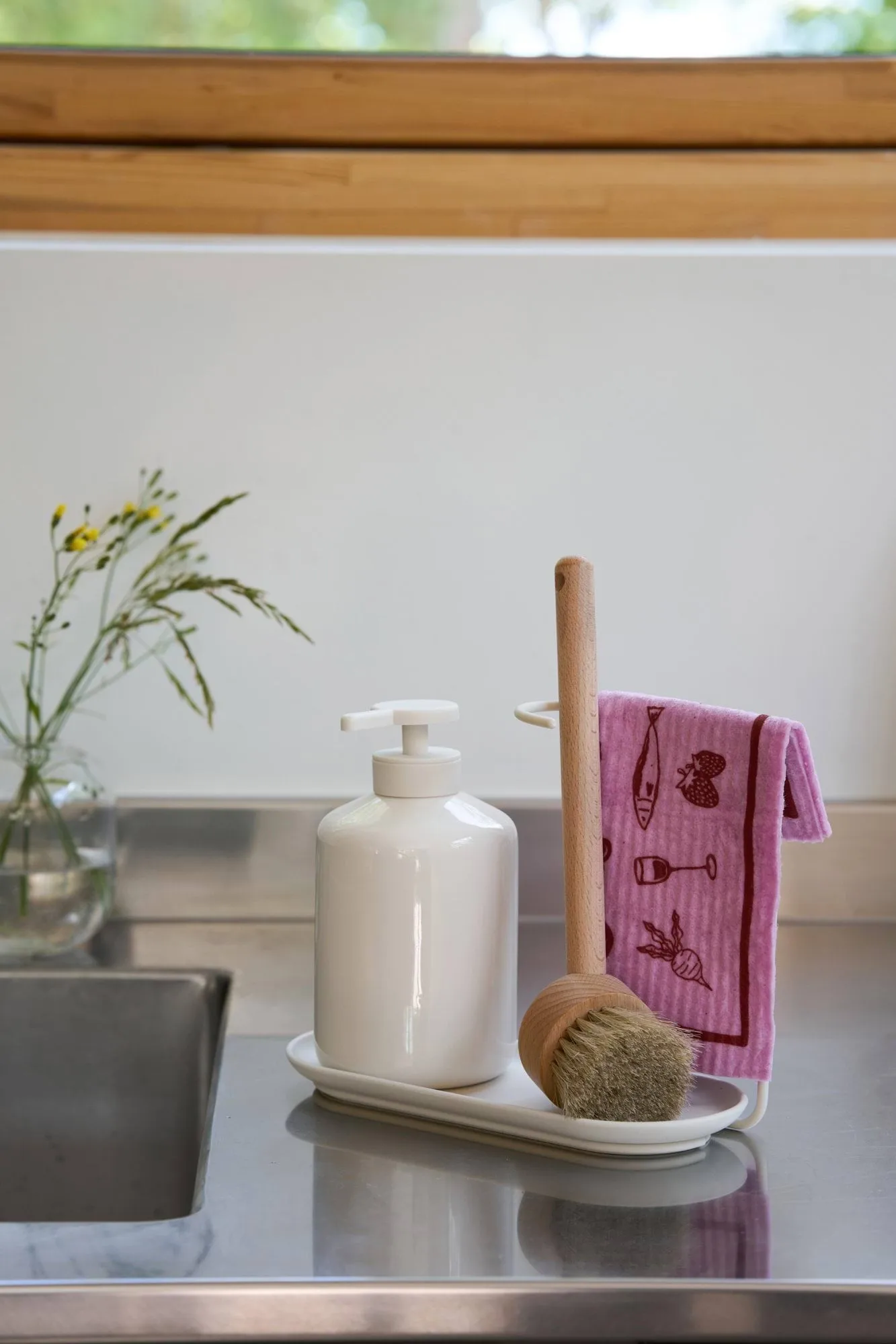 Daily patterned dishcloth, Pink, 3-pack Scandi Essentials