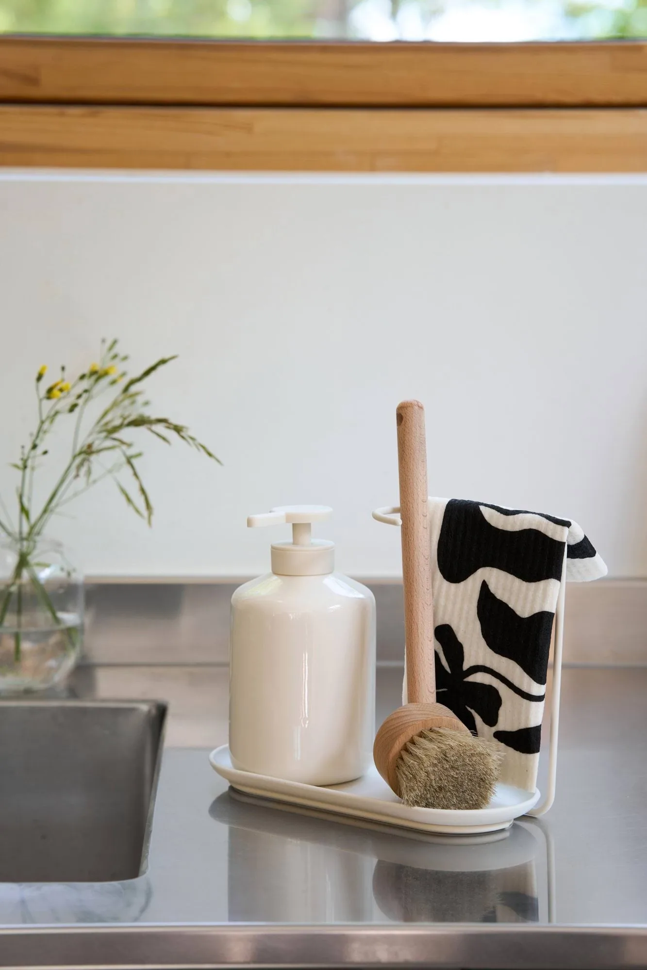 Daily patterned dishcloth, White, 3-pack Scandi Essentials