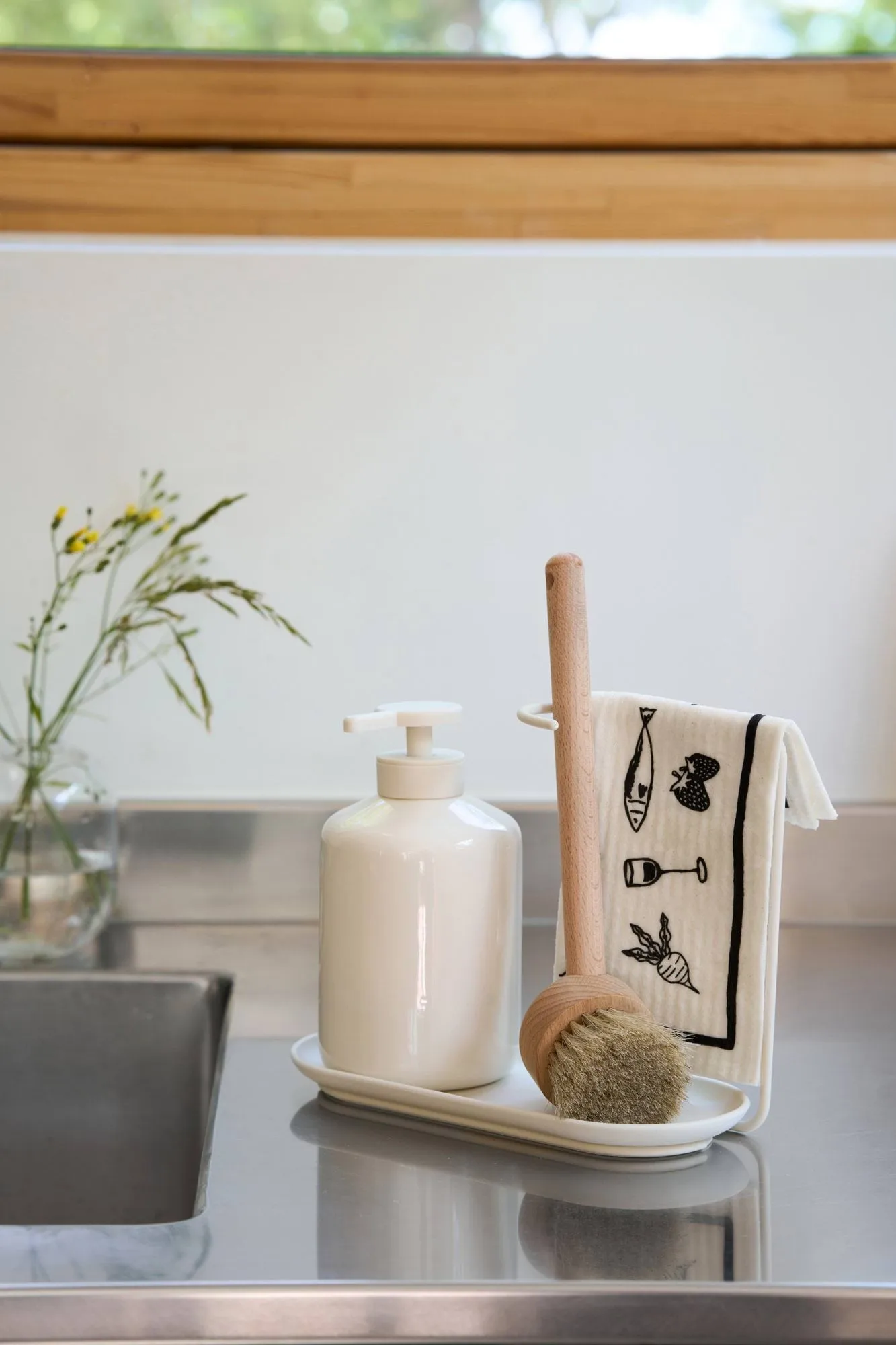 Daily patterned dishcloth, White, 3-pack Scandi Essentials