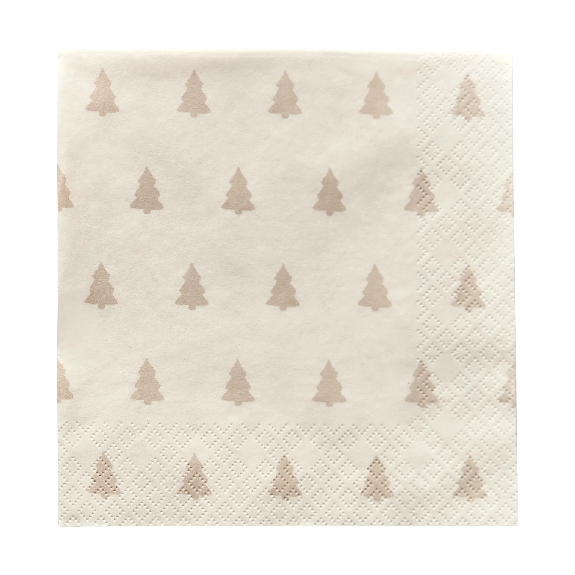 Linen trees serviette 33x33 cm 20-pack, sand Scandi Essentials