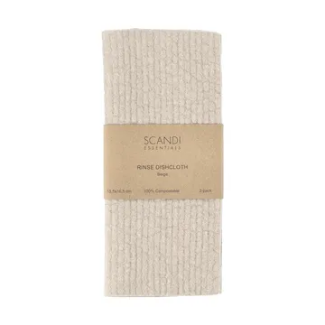 Rinse dishcloth - Beige, 2-pack - Scandi Essentials