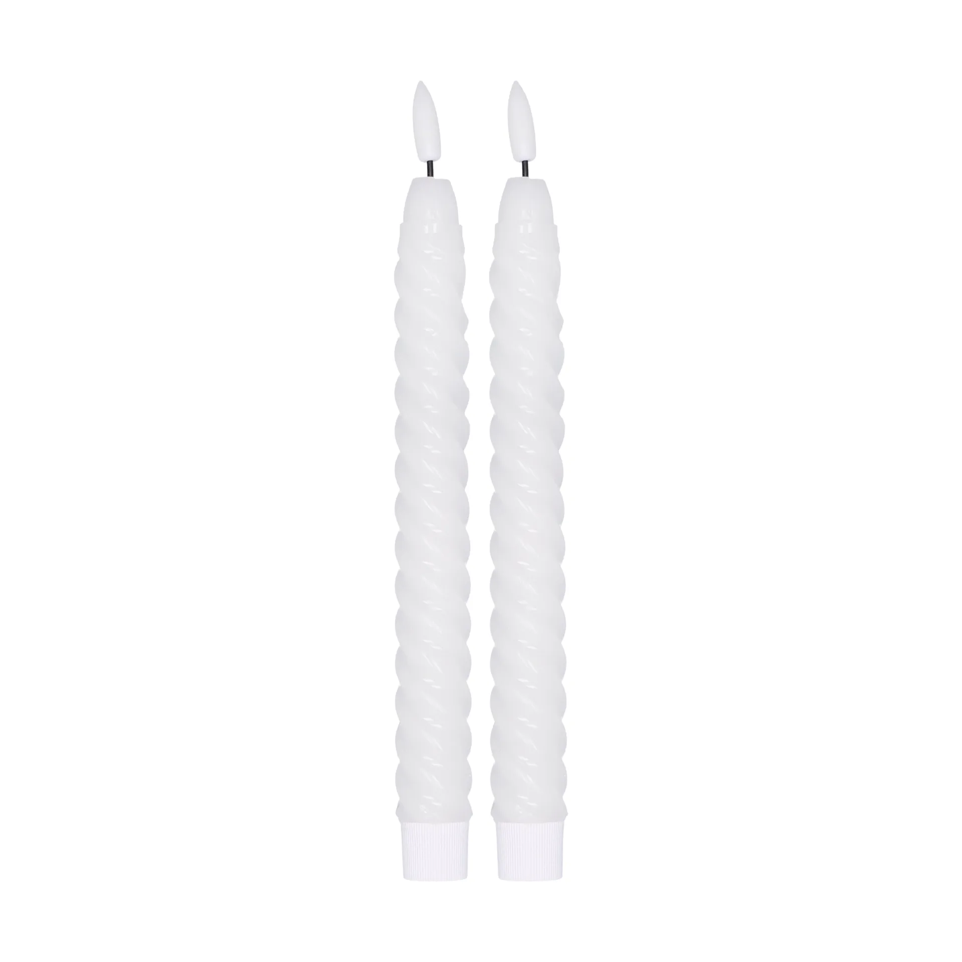 Twisted LED-candle 25 cm 2-pack, White Scandi Essentials