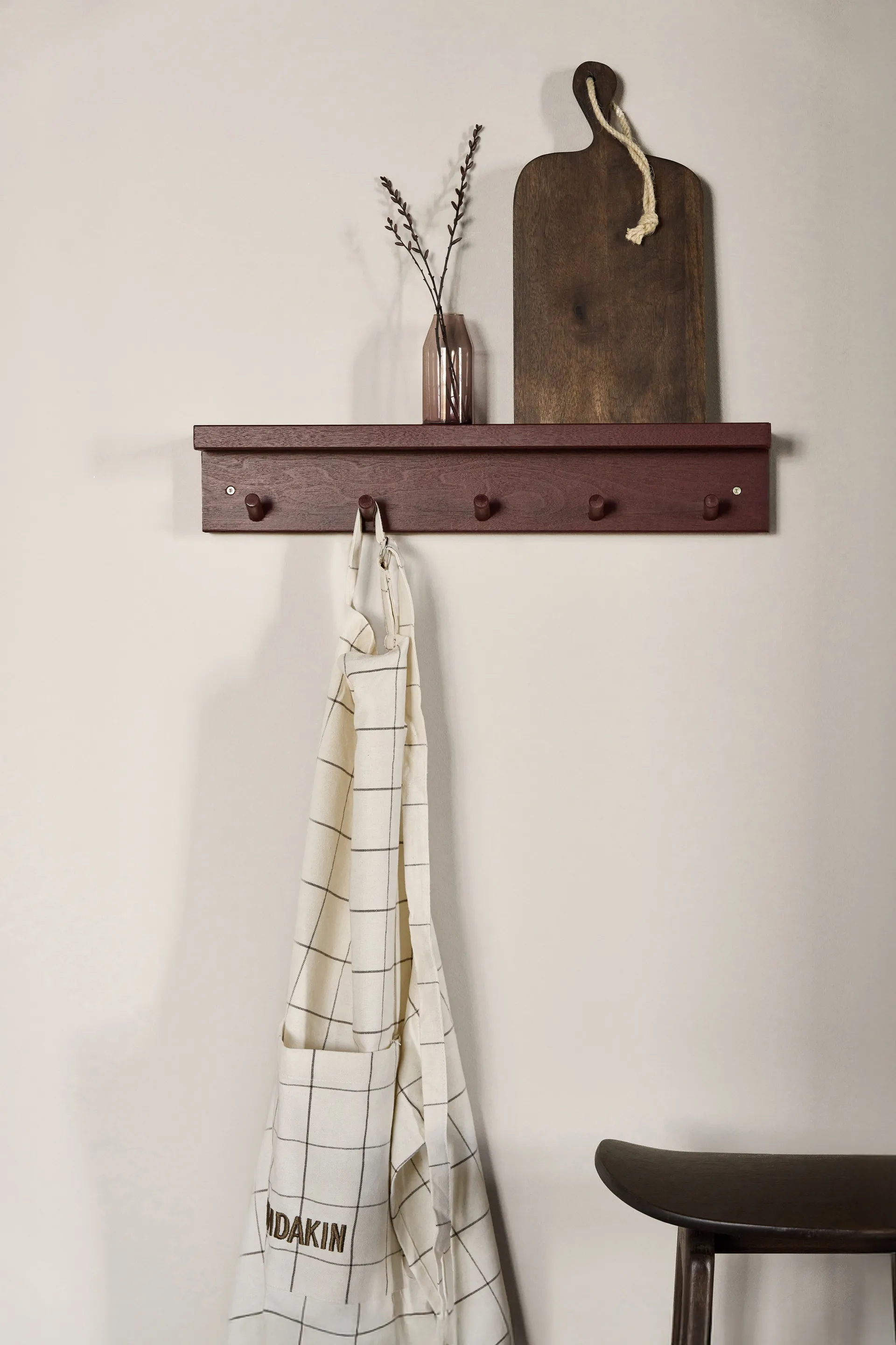 Alley coat rack with shelf, Burgundy Scandi Living