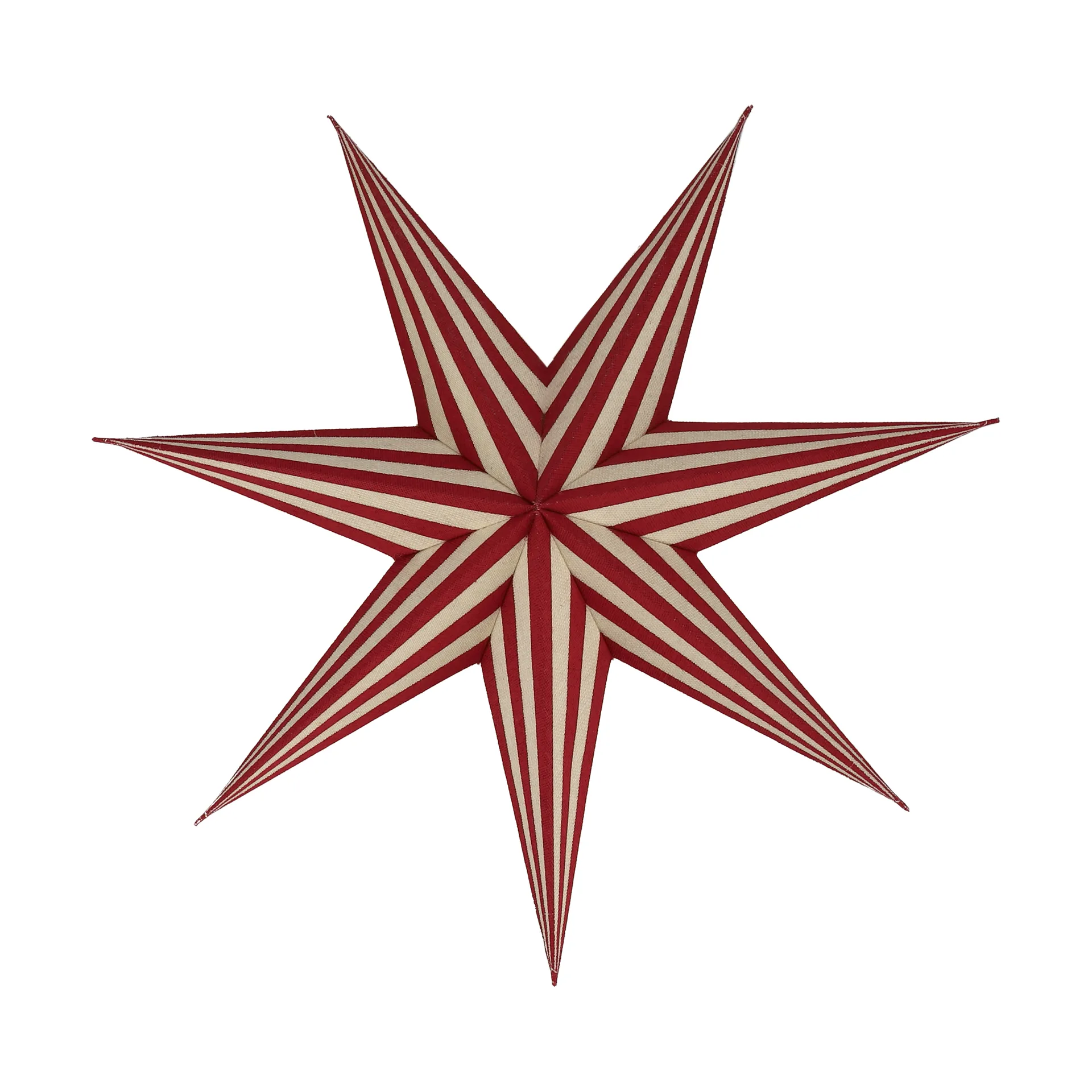 Bare advent star white-red stripes, 45 cm Scandi Living