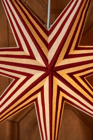 Bare advent star white-red stripes - 60 cm - Scandi Living