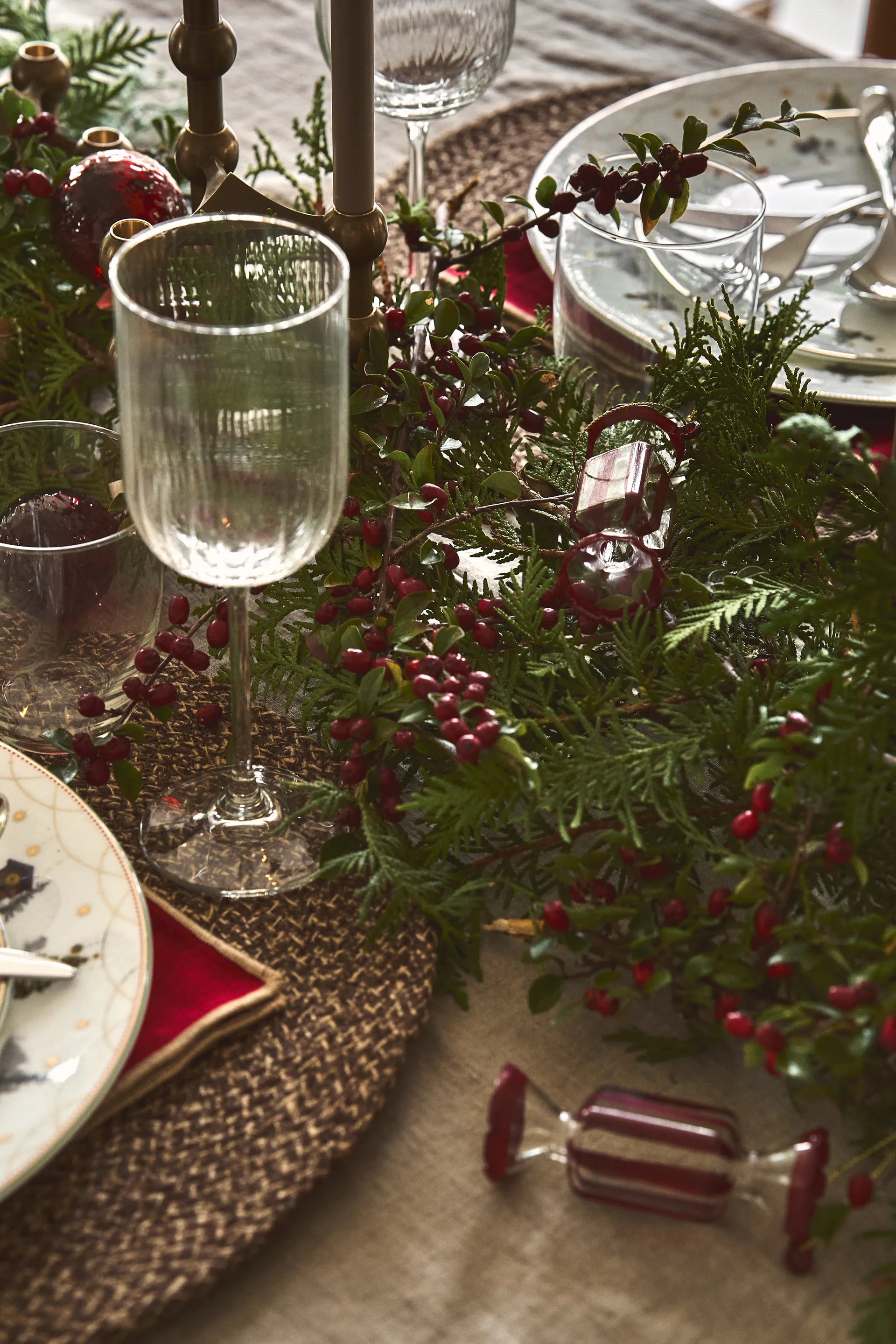 Bonbons Christmas tree bauble 6-pack, Red Scandi Living