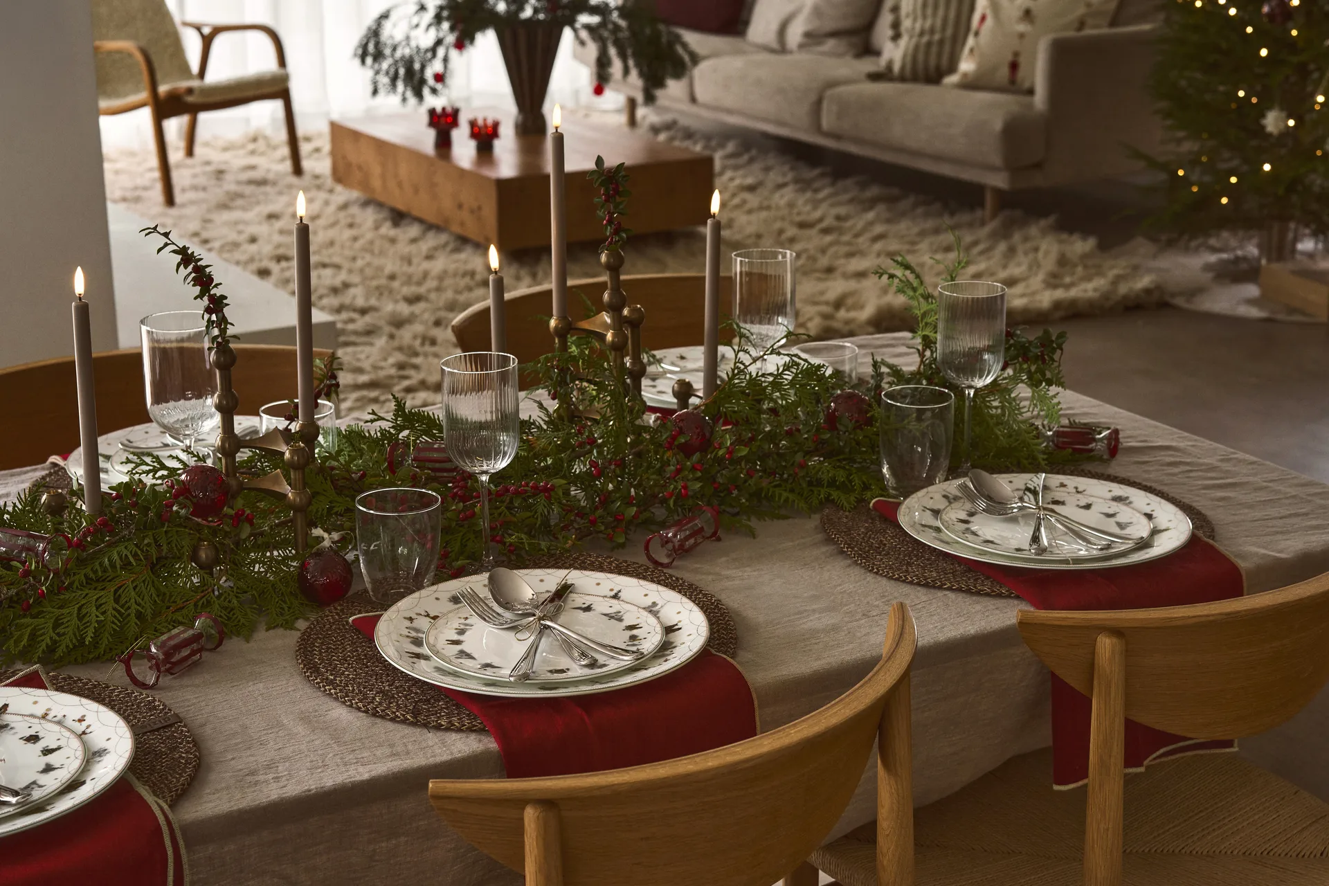 Bonbons Christmas tree bauble 6-pack, Red Scandi Living