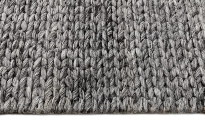 Braided wool carpet dark grey, 200x300 cm Scandi Living