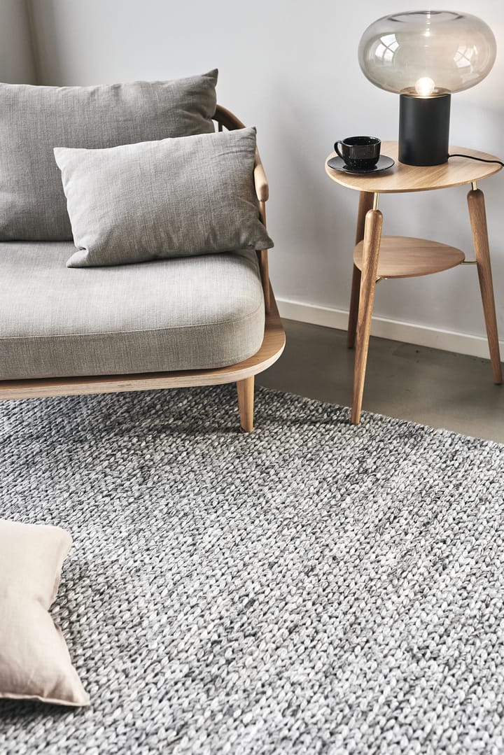 Braided wool carpet dark grey, 200x300 cm Scandi Living