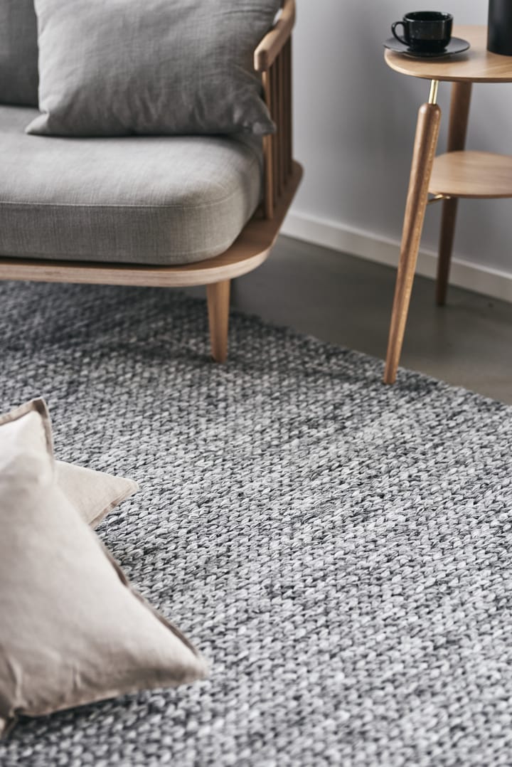 Braided wool carpet dark grey, 200x300 cm Scandi Living