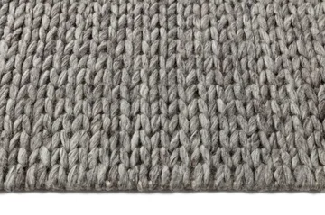 Braided wool carpet natural grey - 170x240 cm - Scandi Living