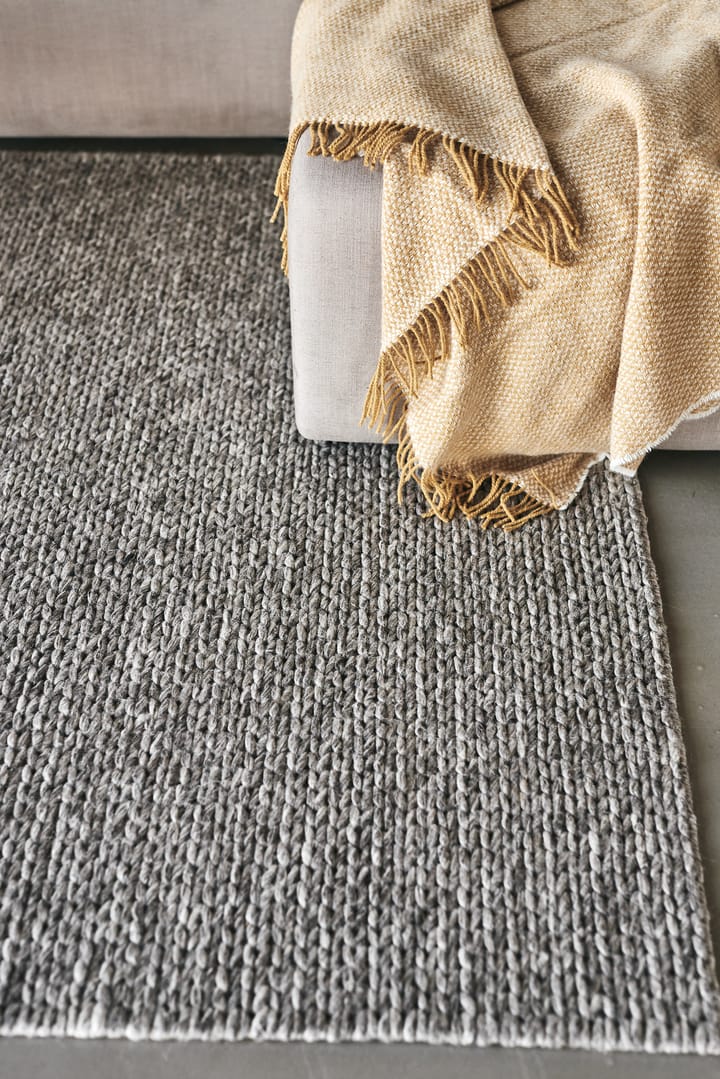 Braided wool carpet natural grey, 170x240 cm Scandi Living