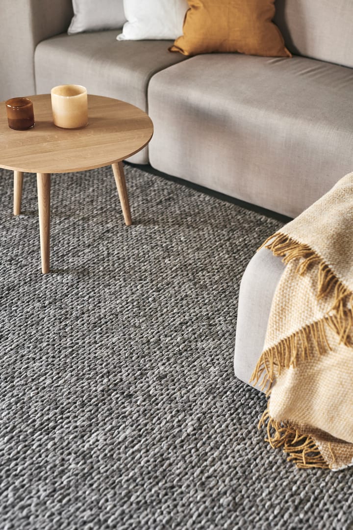 Braided wool carpet natural grey, 200x300 cm Scandi Living