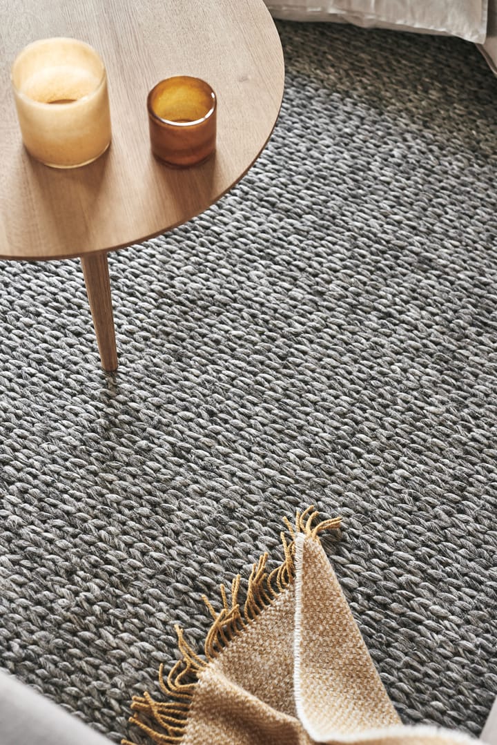 Braided wool carpet natural grey, 200x300 cm Scandi Living