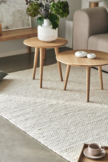 Braided wool carpet natural white - 170x240 cm - Scandi Living