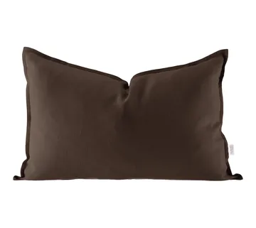 Calm pillow case linen 40x60 cm - Chocolate Brown - Scandi Living