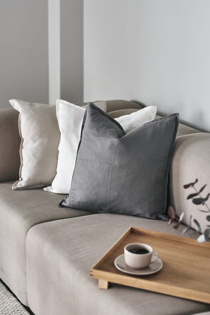 Calm pillow case linen 50x50 cm, Charcoal  Scandi Living