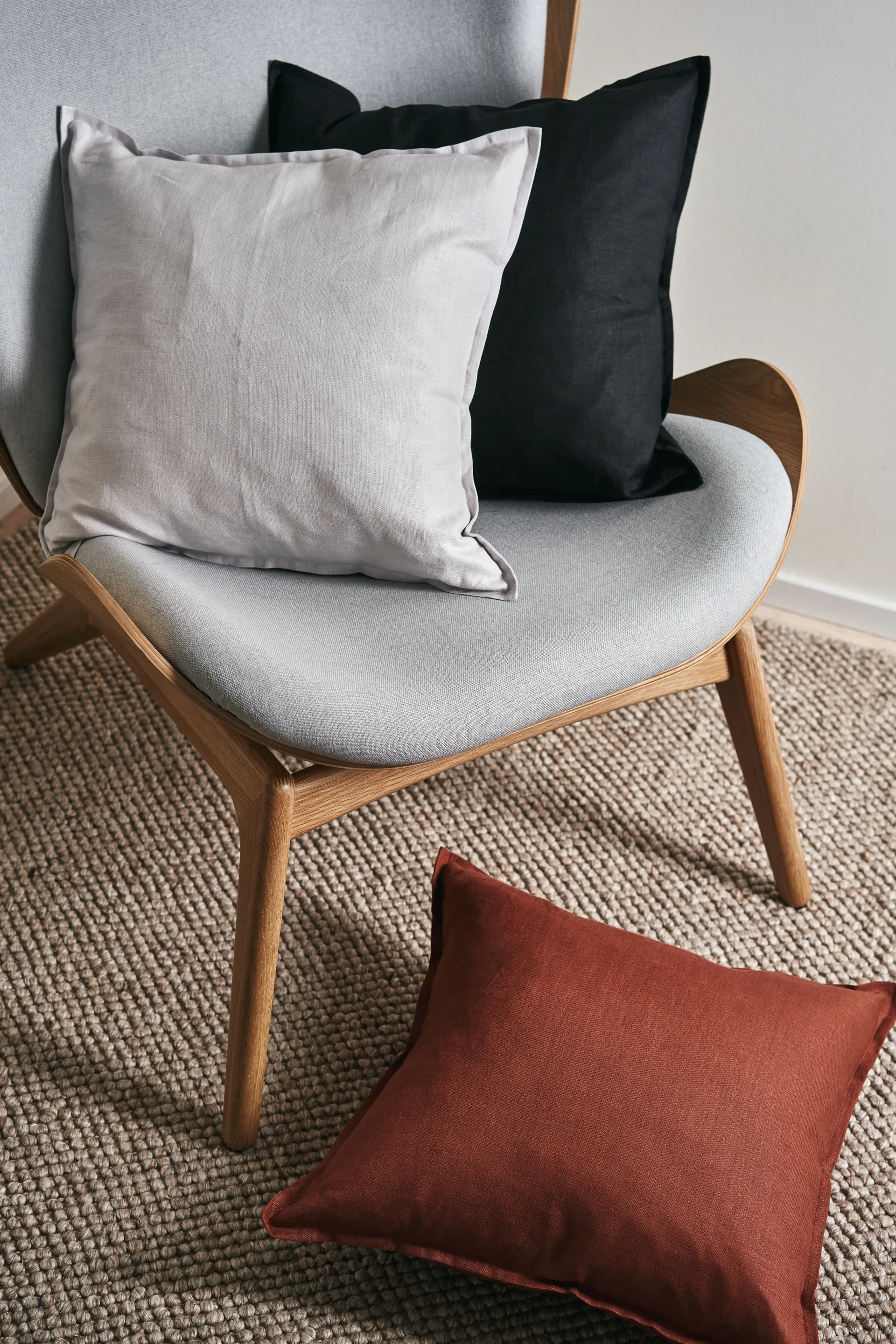 Calm pillow case linen 50x50 cm, Icy Grey Scandi Living