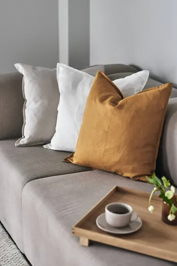 Calm pillow case linen 50x50 cm - Mustard - Scandi Living