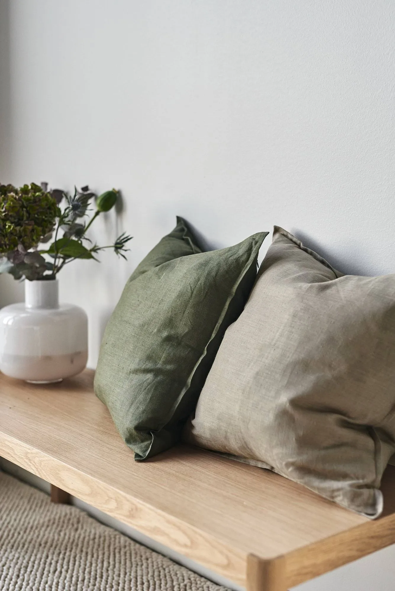 Calm pillow case linen 50x50 cm, Sand  Scandi Living