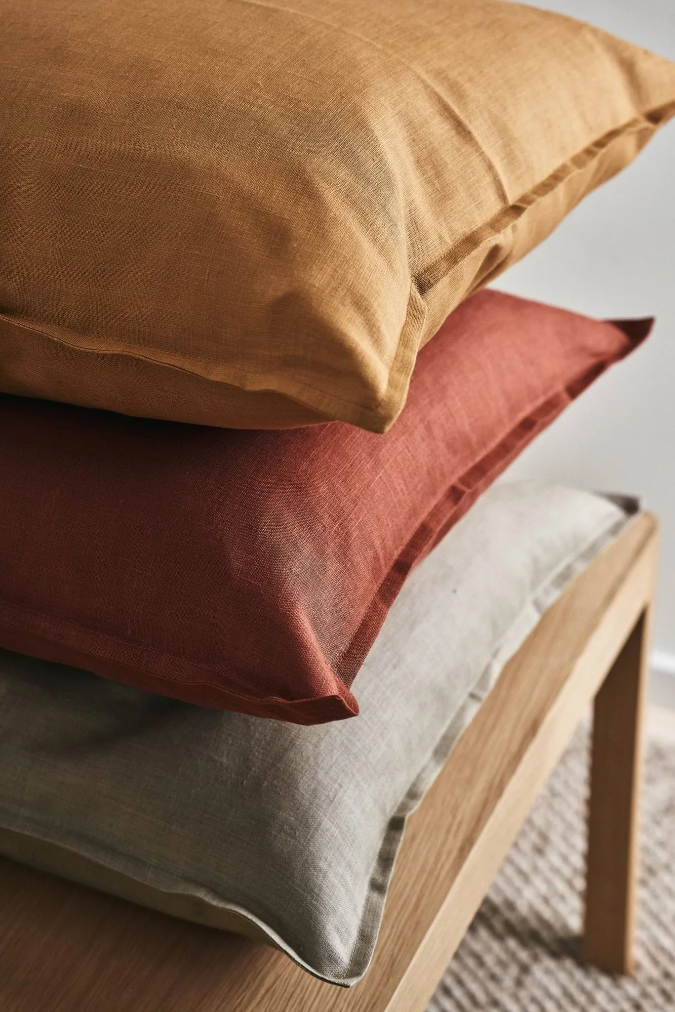 Calm pillow case linen 50x50 cm, Sand  Scandi Living