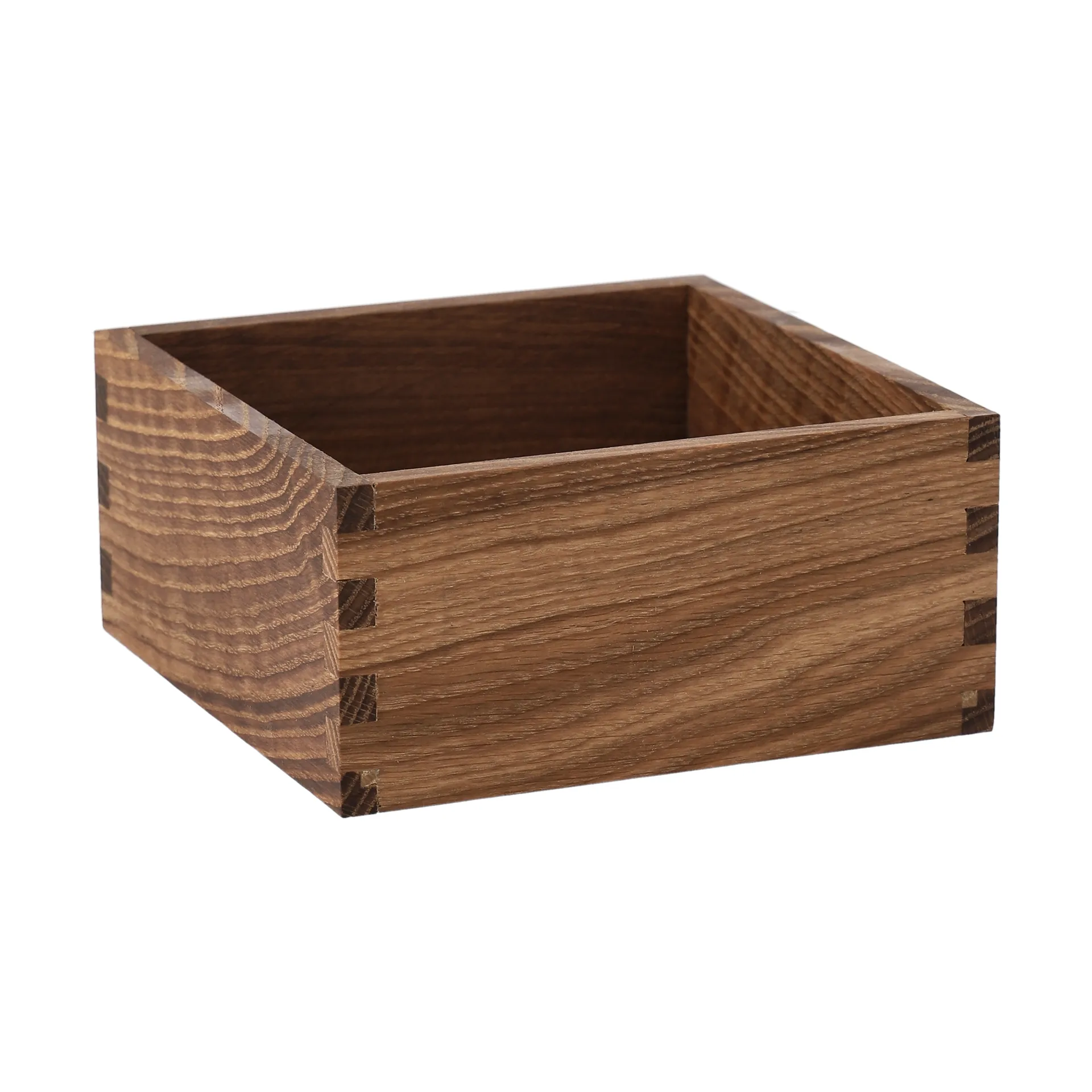 Carve storage box 15 cm, Dark stained oak Scandi Living