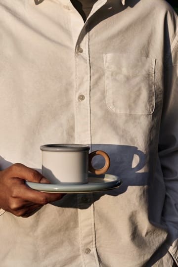 Chunky cup with saucer - Blue-grey - Scandi Living