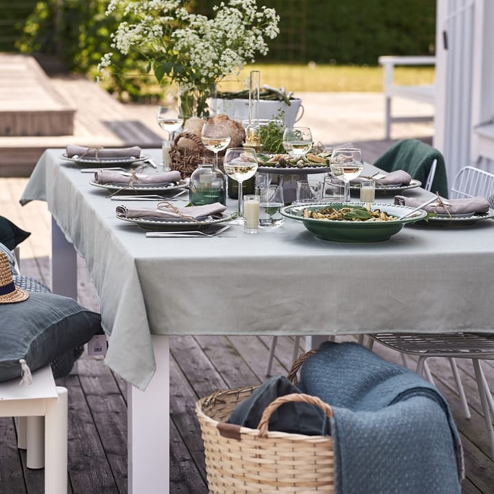 Clean linen table cloth 145x350 cm , Dusty Green Scandi Living