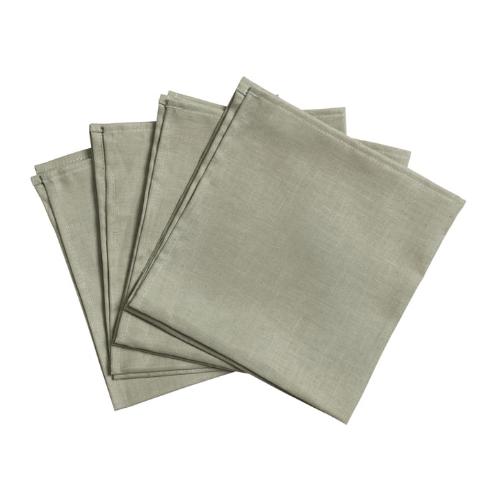 Clean serviettes 45 x 45 cm 4-pack, dusty green Scandi Living