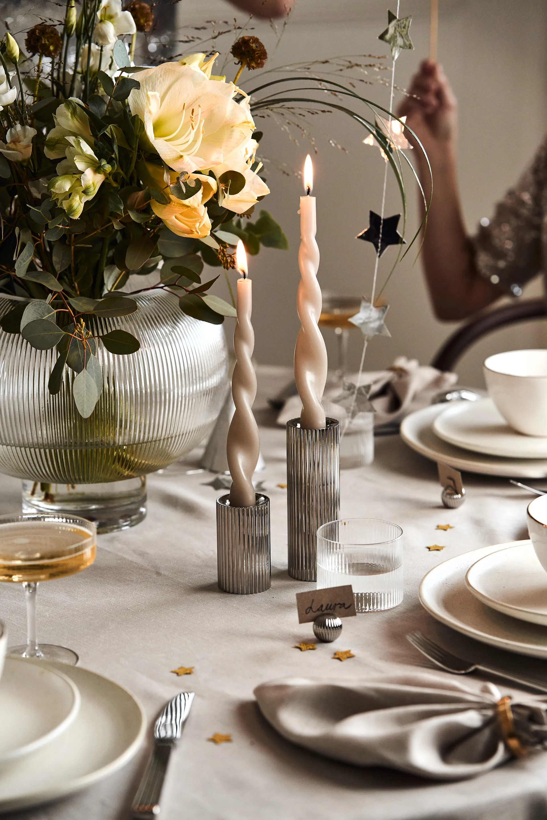 Clean serviettes 45 x 45 cm 4-pack, Greige Scandi Living